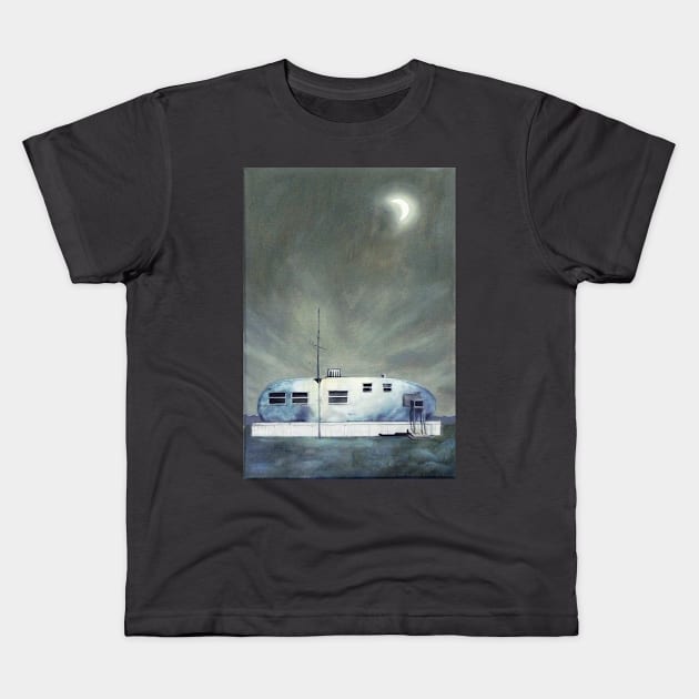 Trailer Painting Kids T-Shirt by kathyarchbold